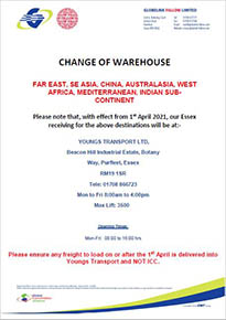 Warehouse Change March 2021